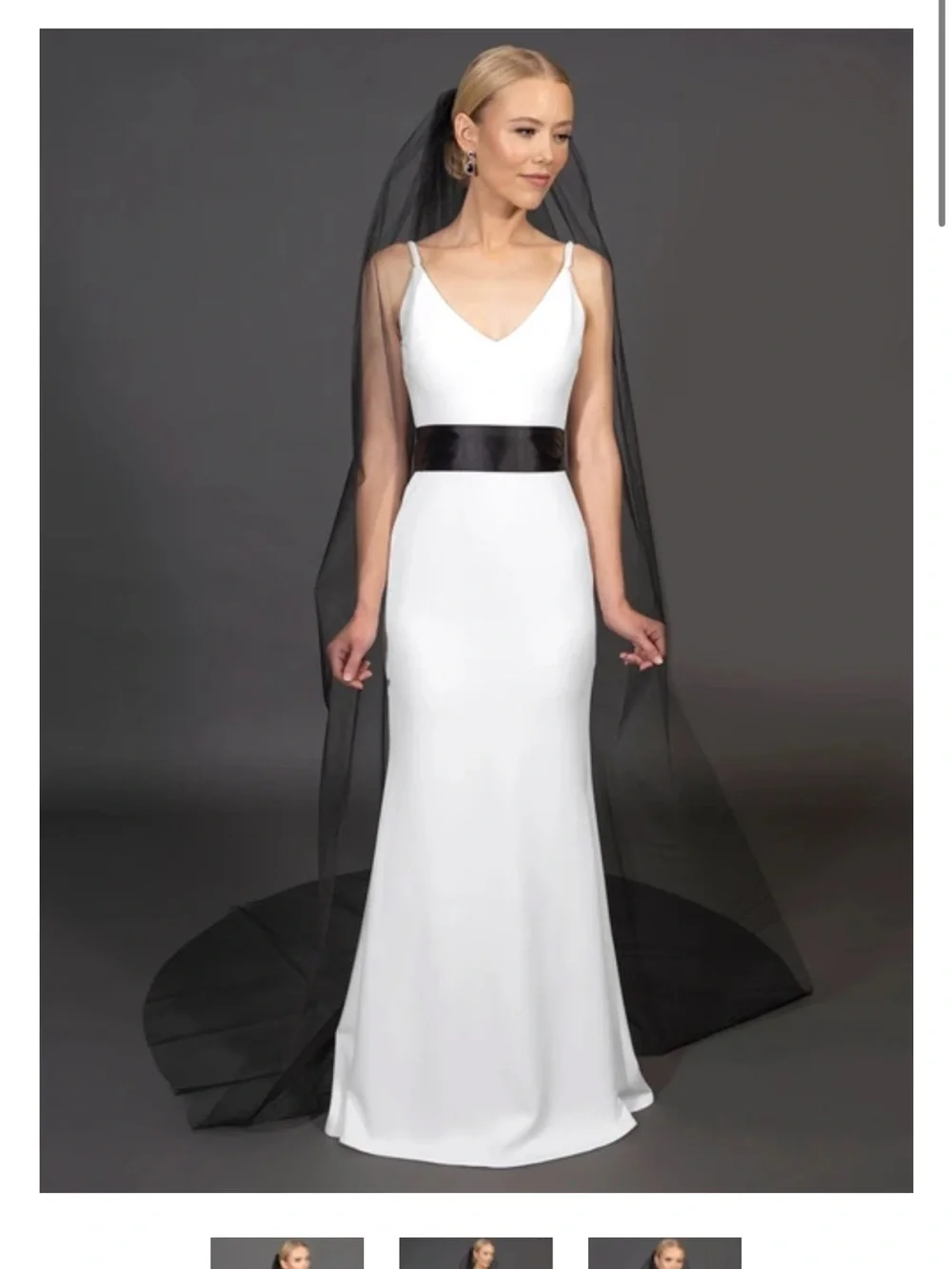 Mariell Black cathedral Veil